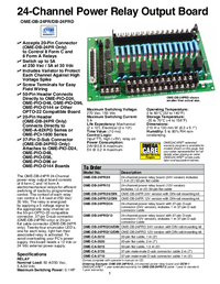 Thumbnail of document Data Sheet - OME-DB-24PR/24 24-Channel Power Relay Output Board - Panel Mount